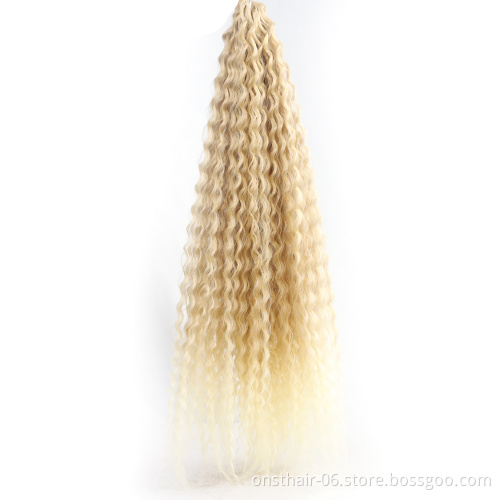 Onst Brazil Wave Braids In Synthetic Hair Extension Curly Crochet Wavy Braid Hair 20inch Ombre Weave Braiding Hair Extensions